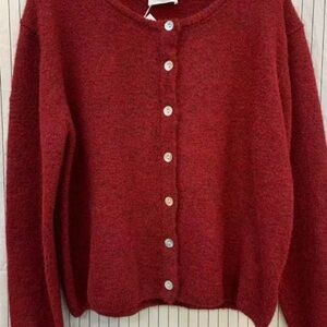 American Vintage Rich Red Button-Up Cardigan